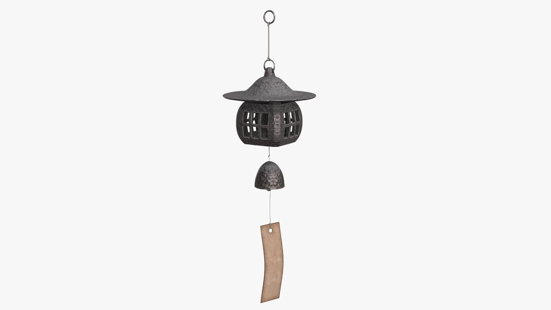 Japanese Wind Chimes Low-poly 3D model_4