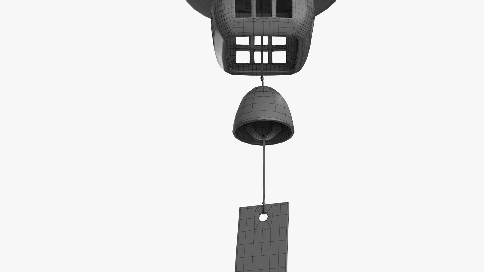 Japanese Wind Chimes Low-poly 3D model_21