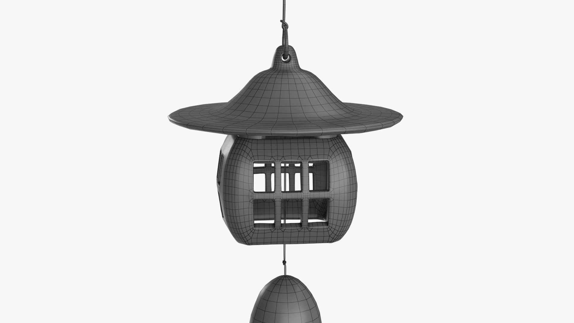 Japanese Wind Chimes Low-poly 3D model_20