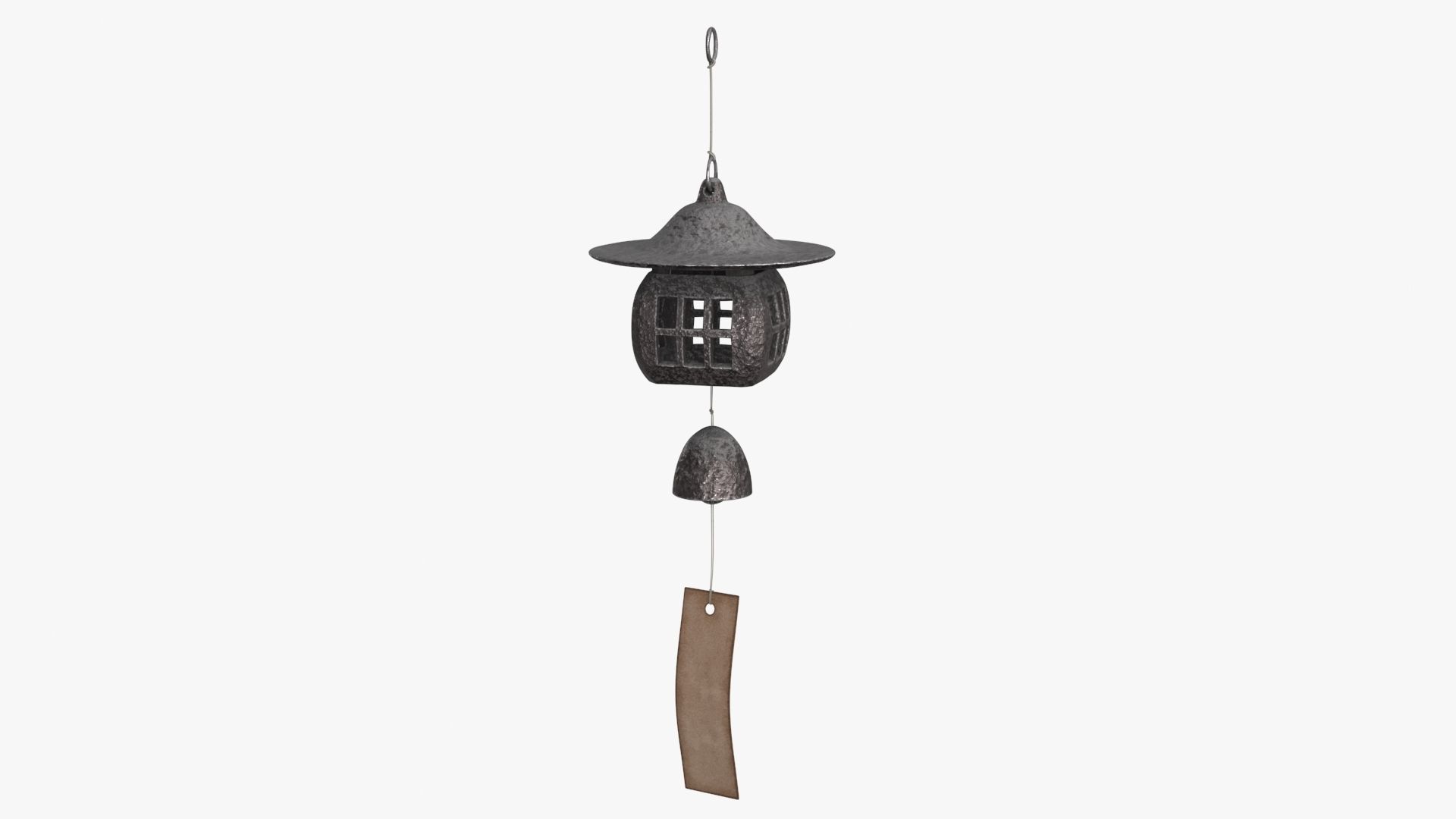 Japanese Wind Chimes Low-poly 3D model_13