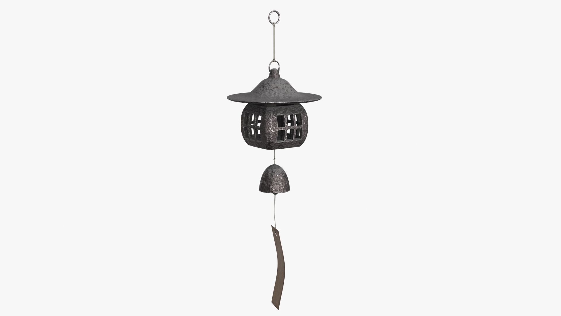 Japanese Wind Chimes Low-poly 3D model_6