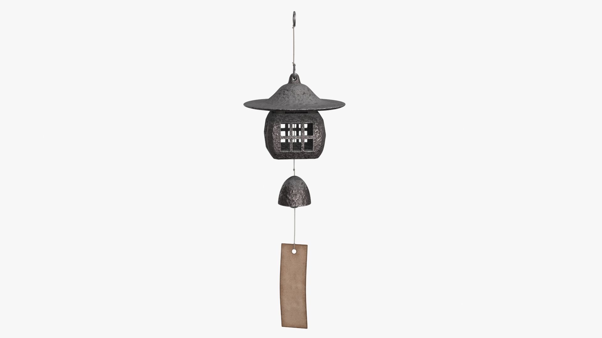 Japanese Wind Chimes Low-poly 3D model_2