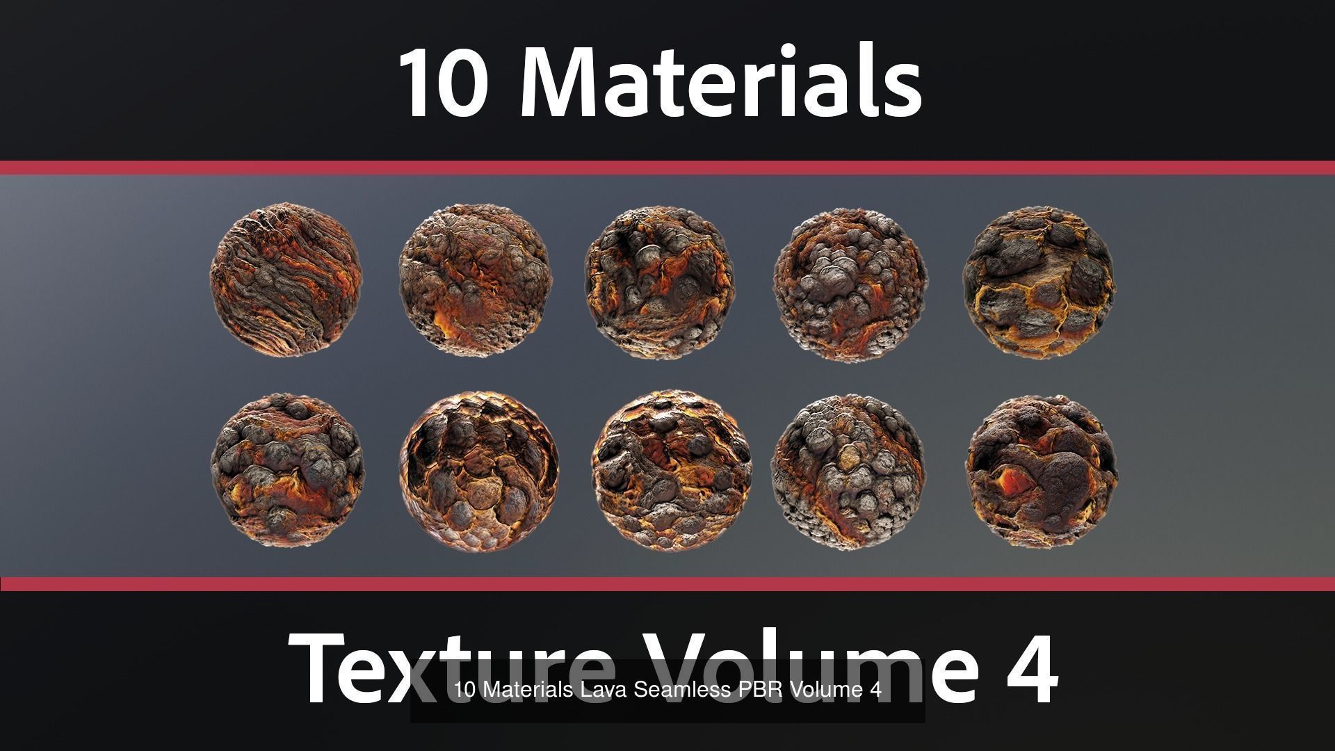 30 Materials Lava Seamless PBR Bundle 2 Texture_2