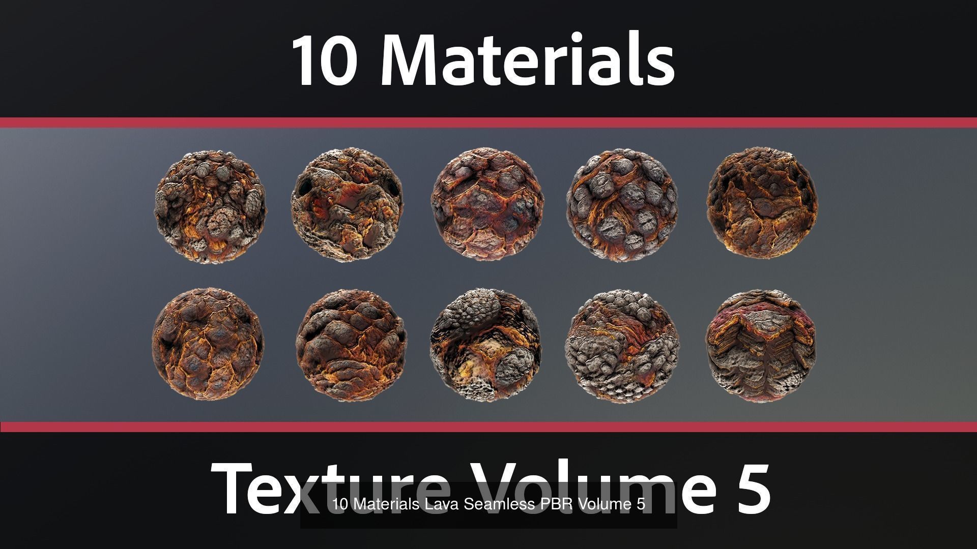 30 Materials Lava Seamless PBR Bundle 2 Texture_3