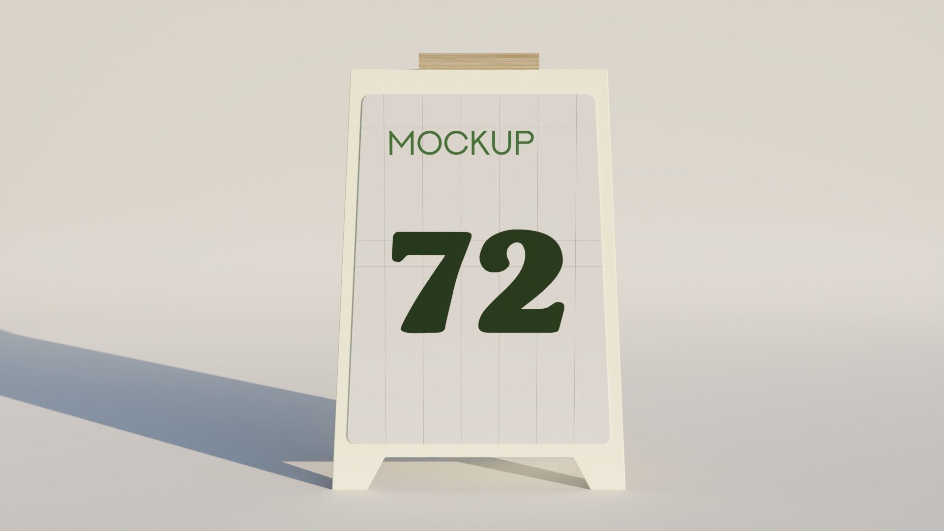 Sidewalk Folding Billboard 3D Model Low-poly 3D model_4