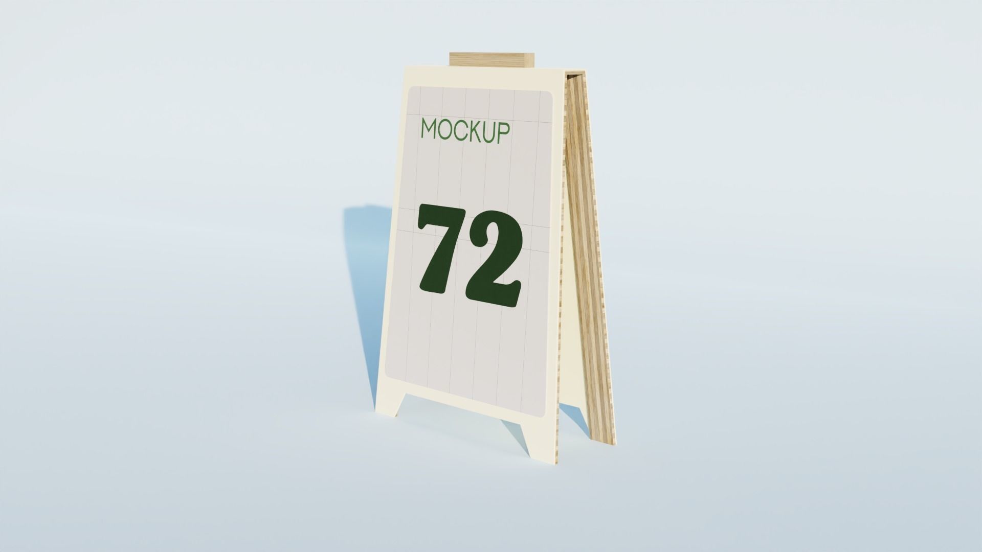 Sidewalk Folding Billboard 3D Model Low-poly 3D model_5