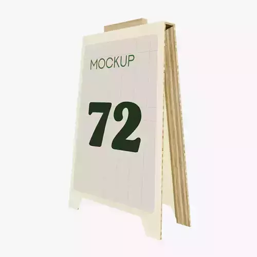 Sidewalk Folding Billboard 3D Model