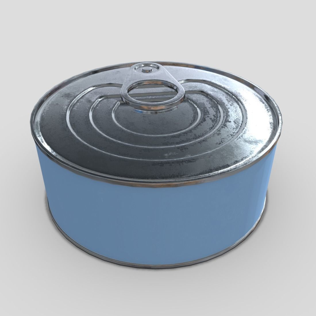 Tin Can Low-poly 3D model_11