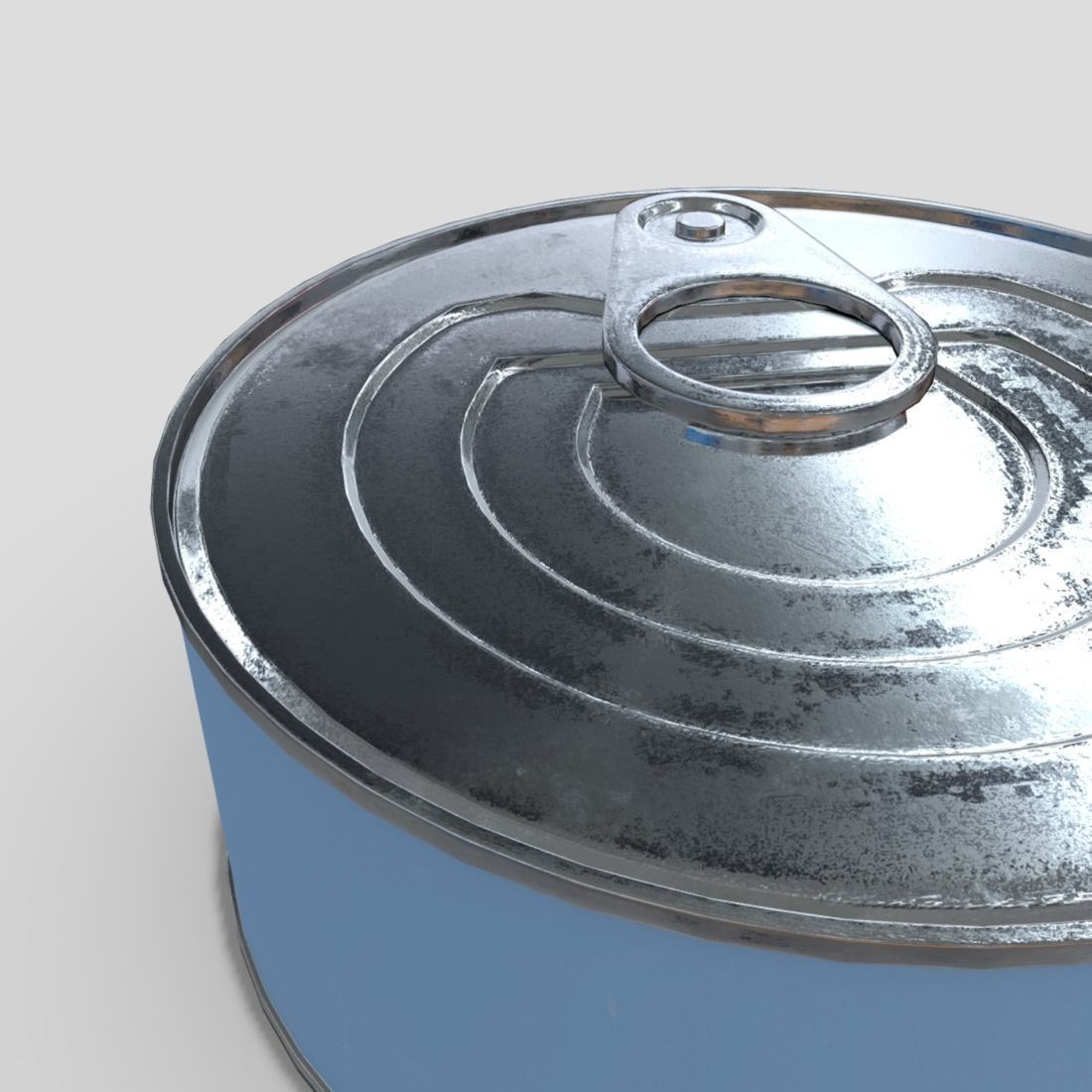 Tin Can Low-poly 3D model_13