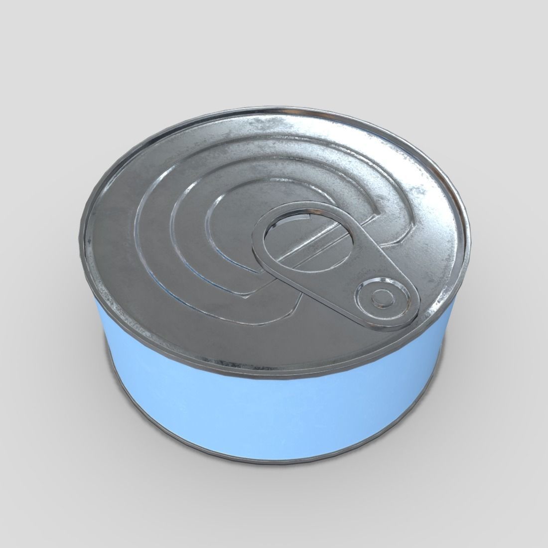 Tin Can Low-poly 3D model_5
