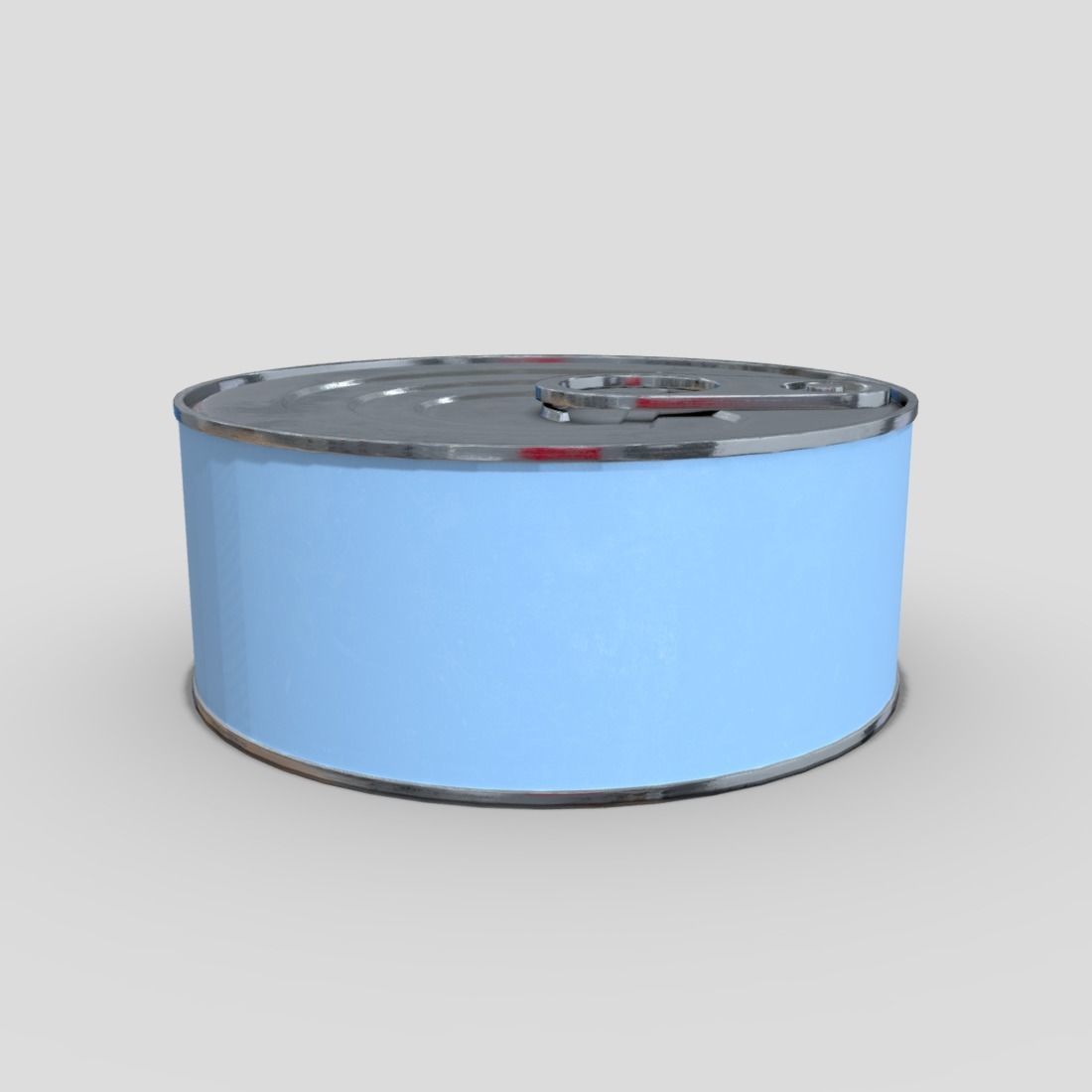 Tin Can Low-poly 3D model_3
