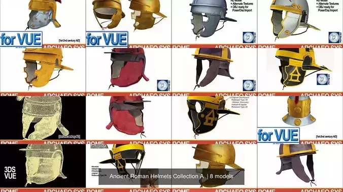 Ancient Roman Helmets Collection A  