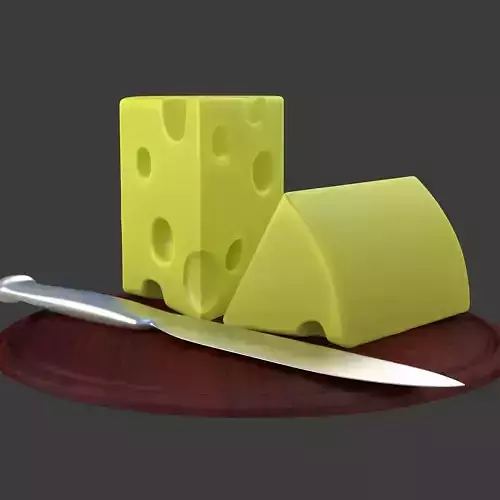 3d cheese breakfast food milk animal 