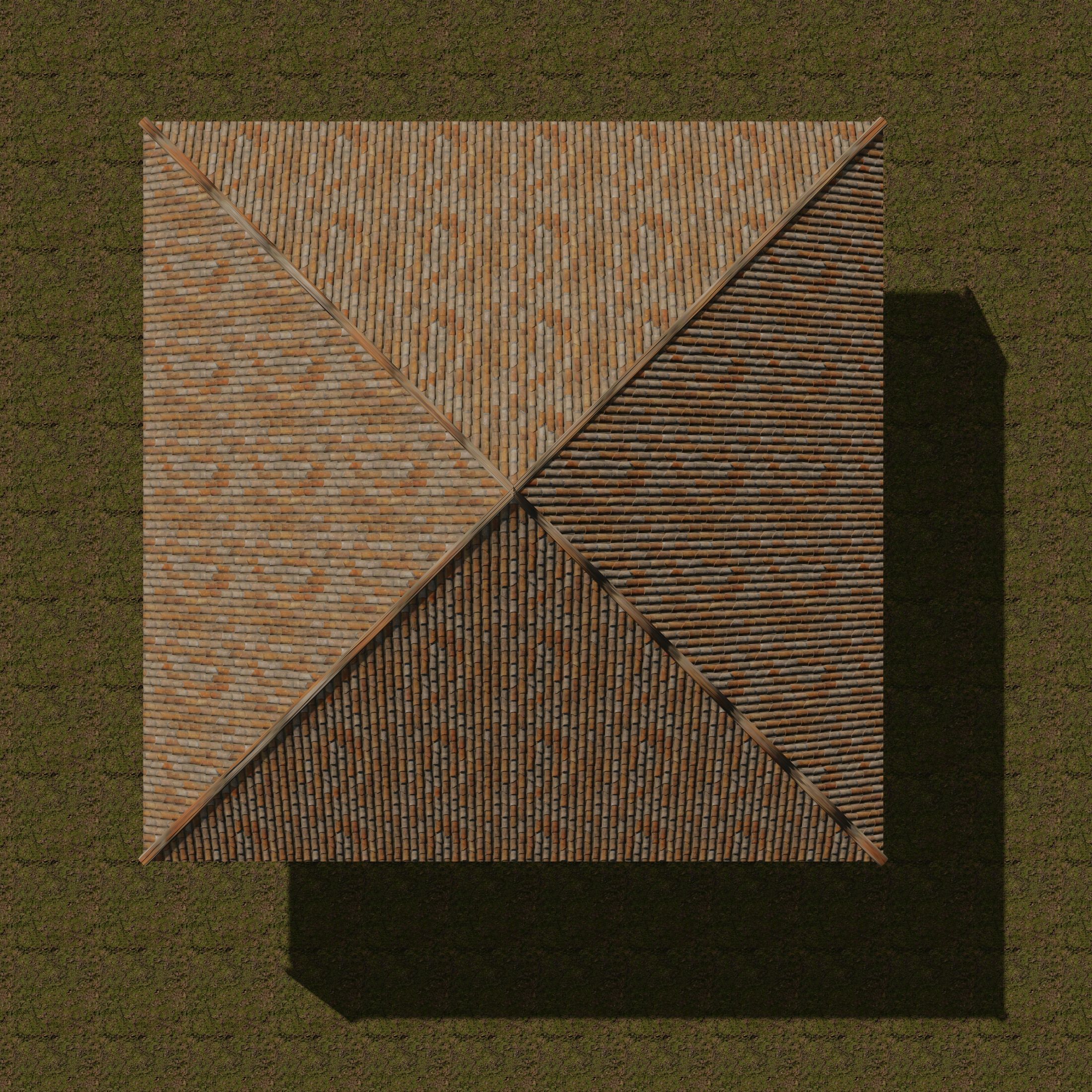 Small square house 3D model_4