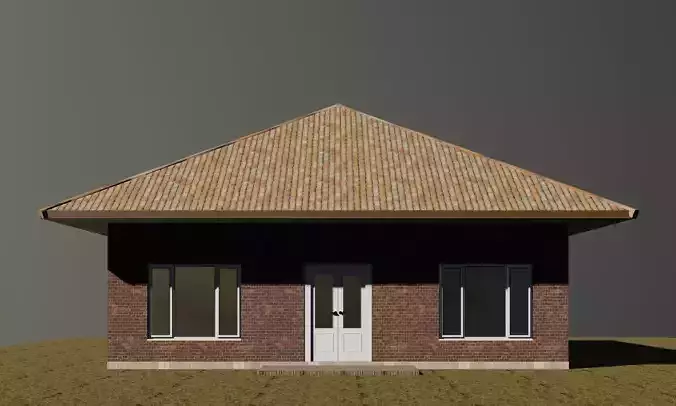 Small square house 3D model