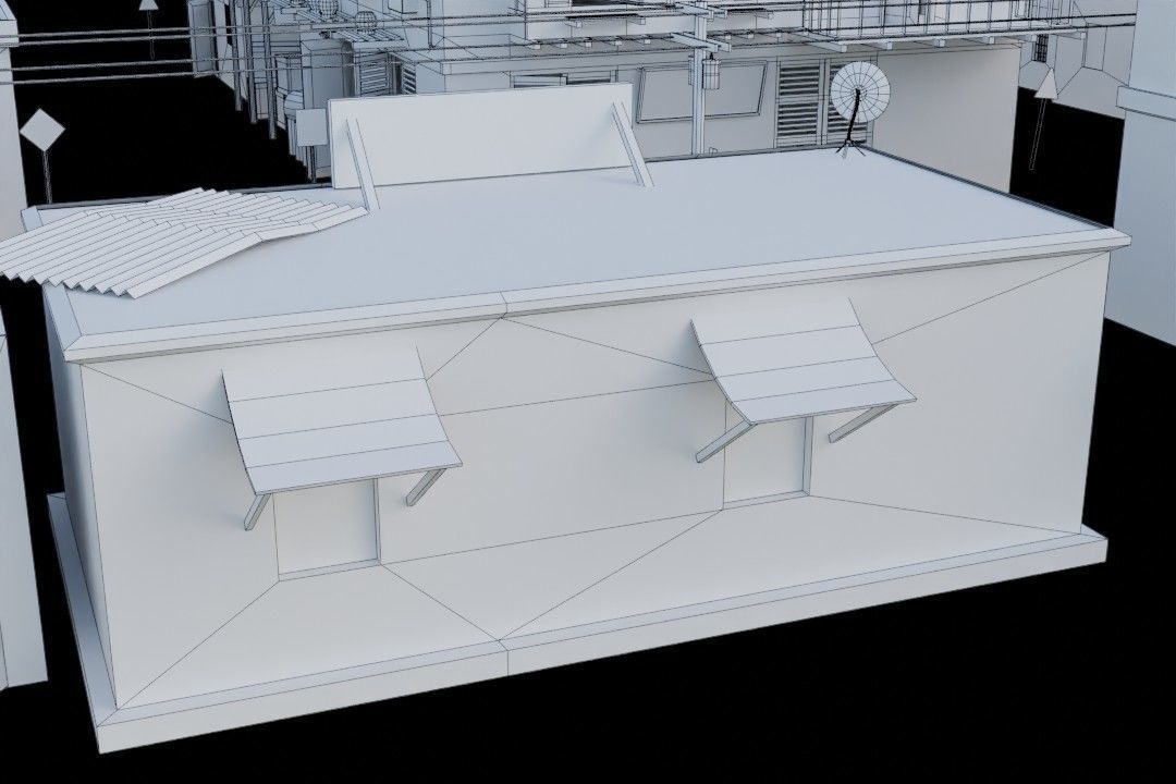 Arab City Block Full Low-poly 3D model_46