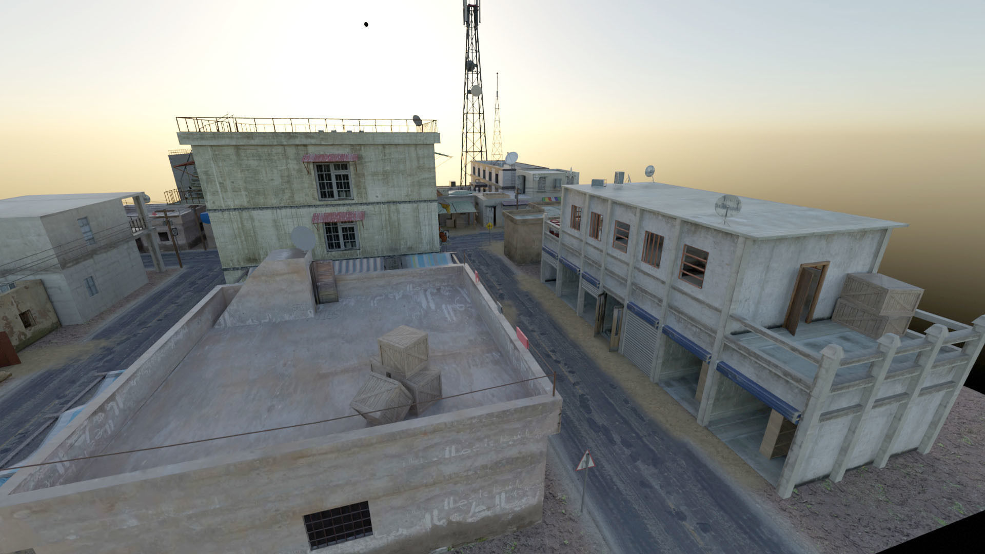 Arab City Block Full Low-poly 3D model_2