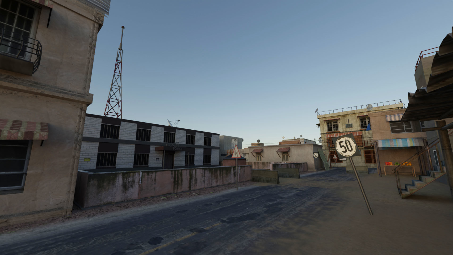 Arab City Block Full Low-poly 3D model_16