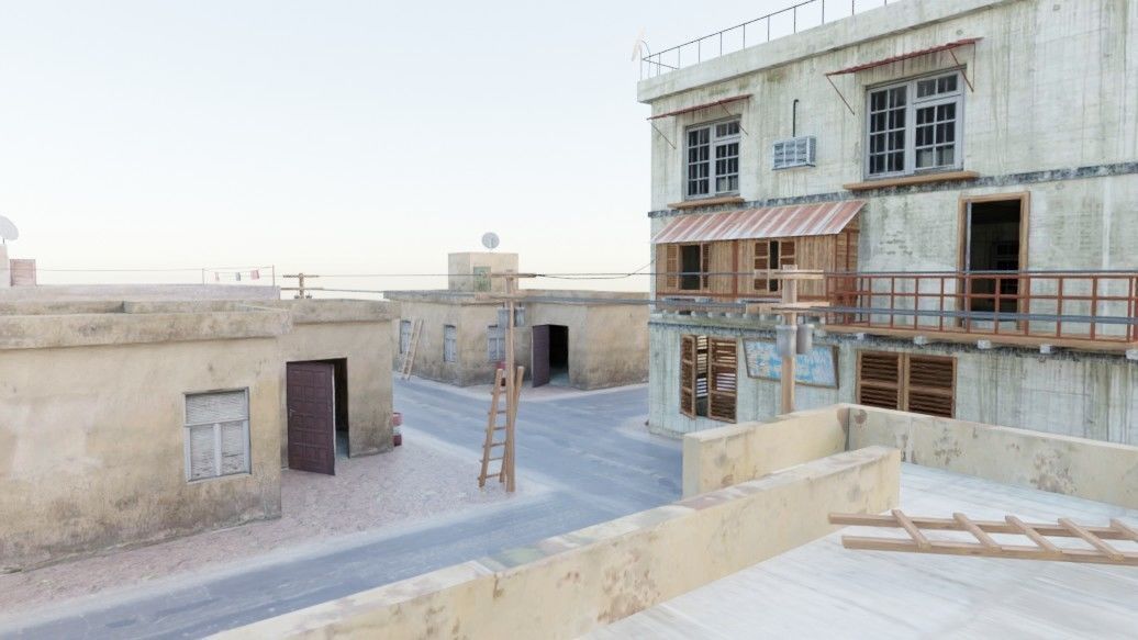 Arab City Block Full Low-poly 3D model_28