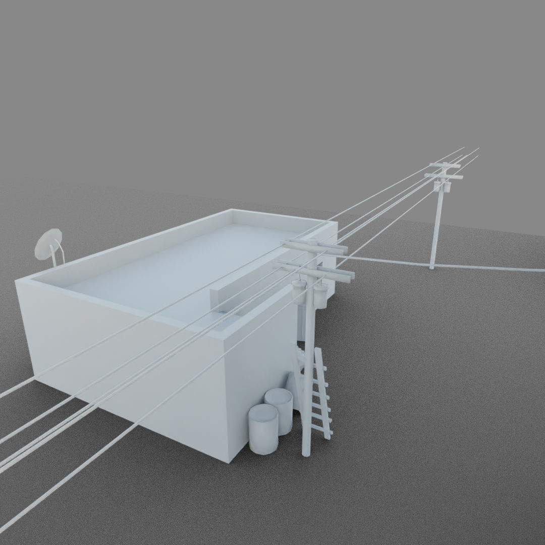 Arab City Block Full Low-poly 3D model_38