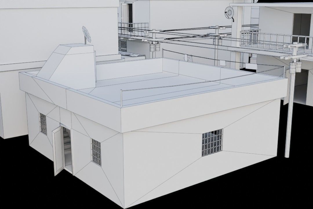 Arab City Block Full Low-poly 3D model_47