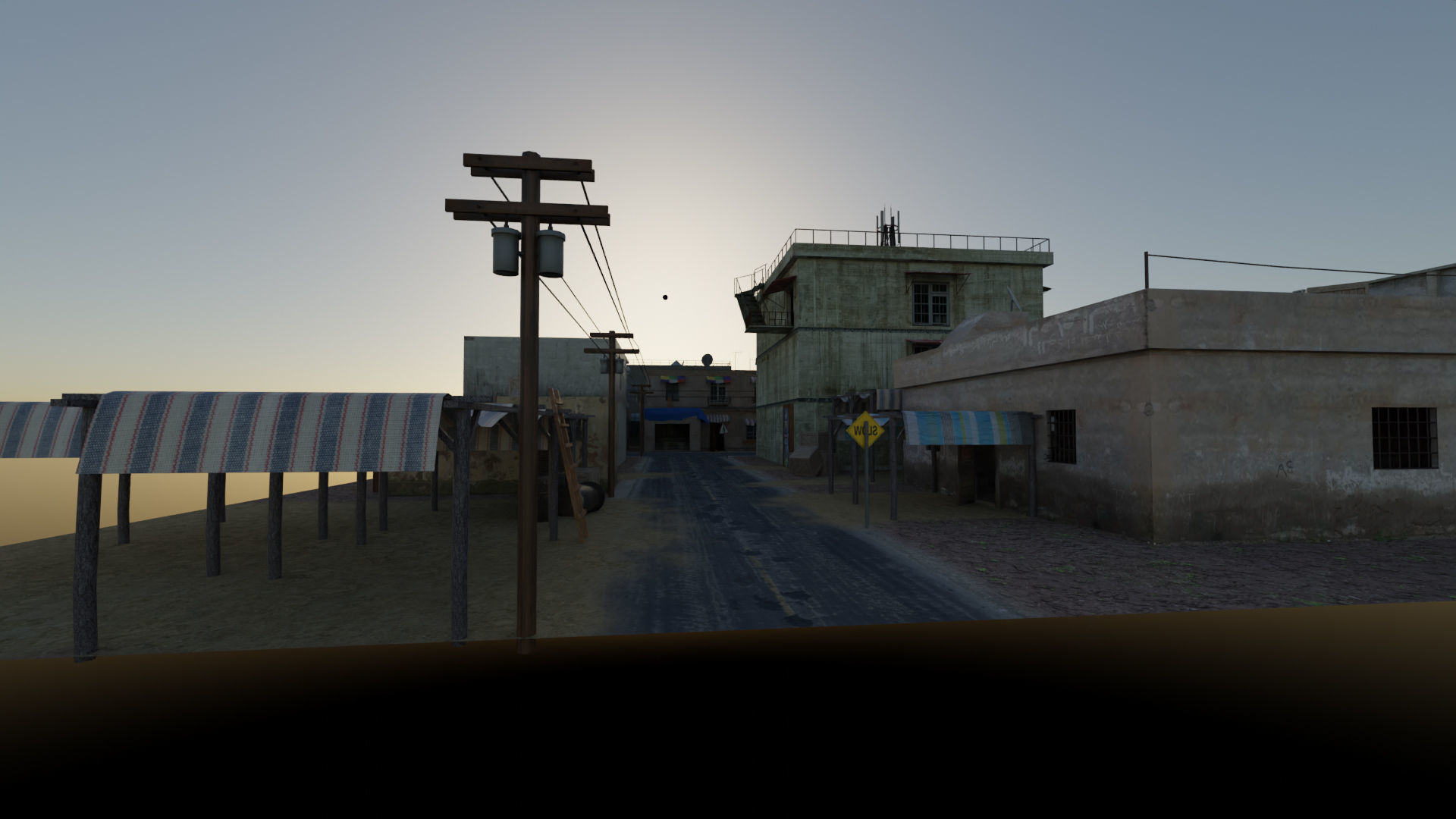 Arab City Block Full Low-poly 3D model_14