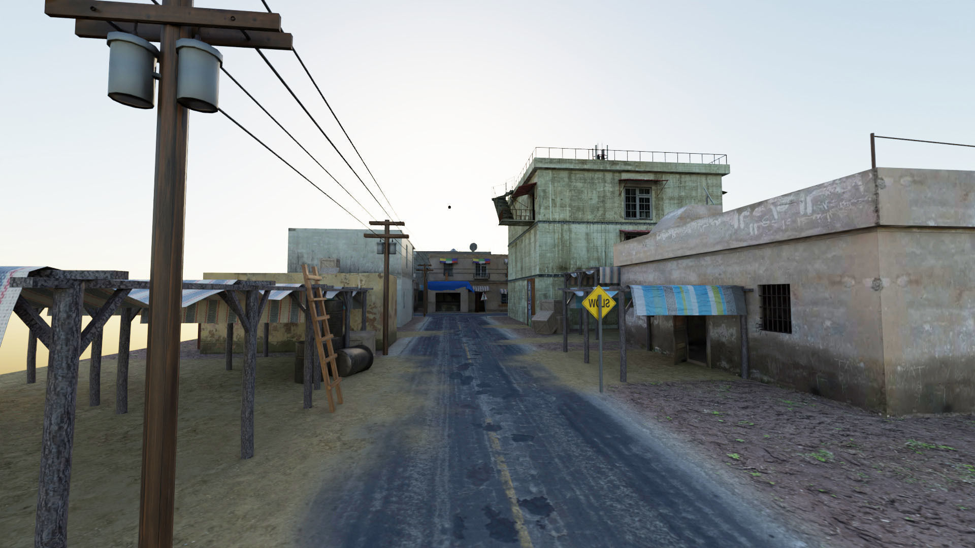 Arab City Block Full Low-poly 3D model_18