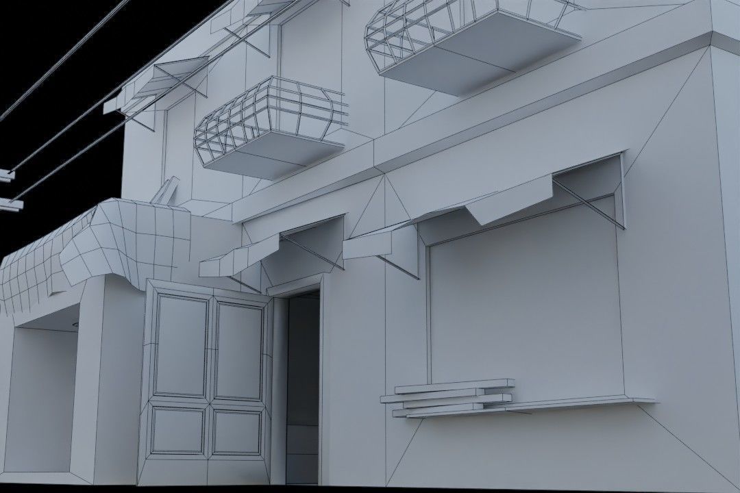 Arab City Block Full Low-poly 3D model_41