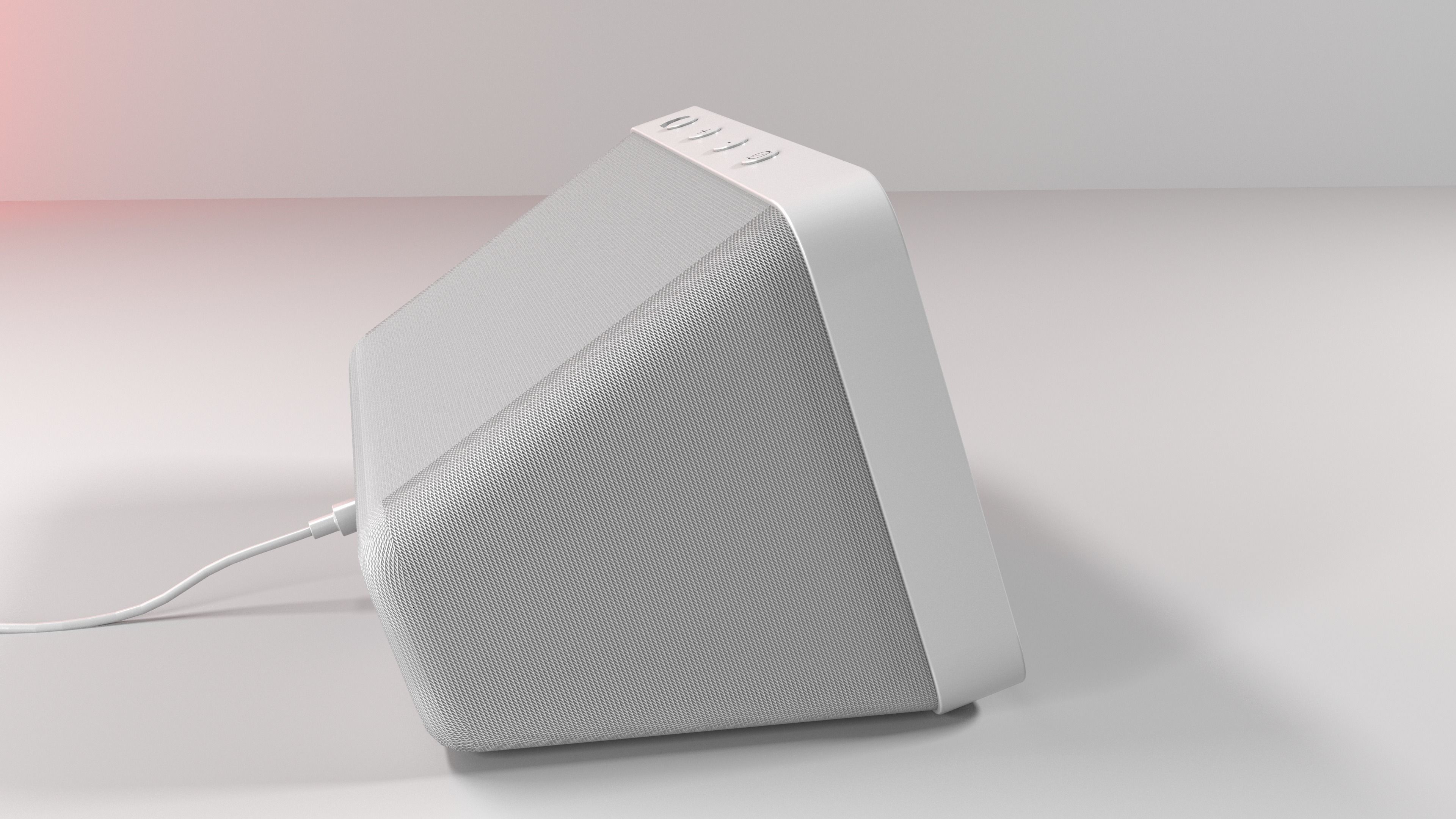 Amazon echo show 5 with white blue and black colors Low-poly 3D model_6