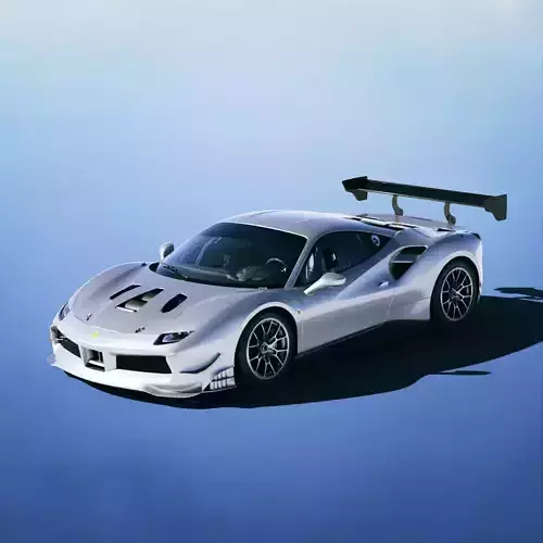 Ferrari 488 Challenge Evo 2020 Low-poly 3D model