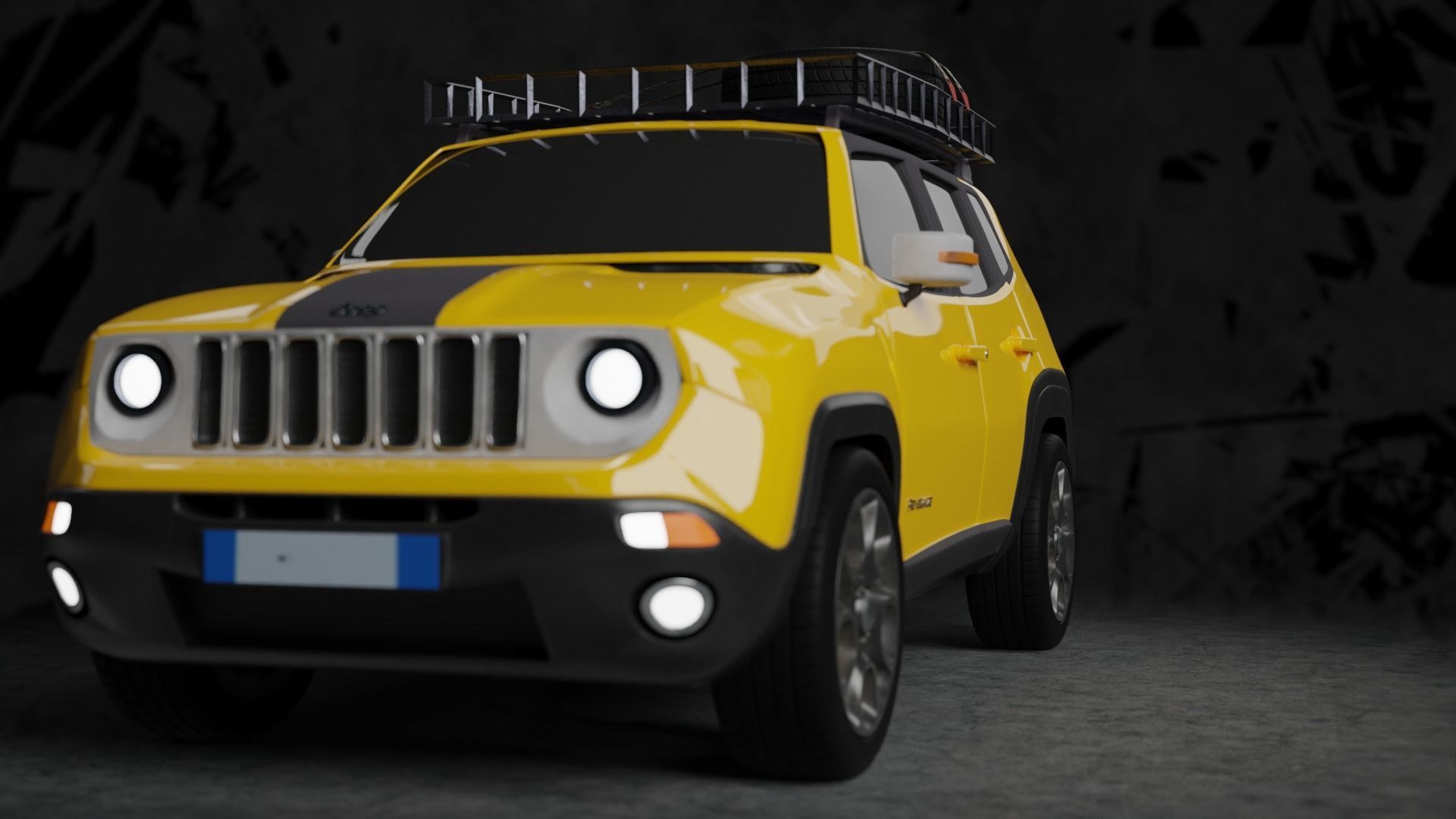 Jeep Renegade 3D model_3