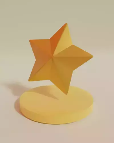 Star Icon Asset Blender Scene