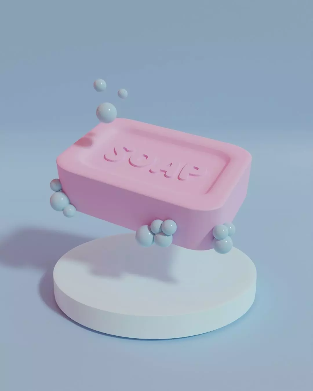 Soap Icon Asset Blender Scene 3D model_0