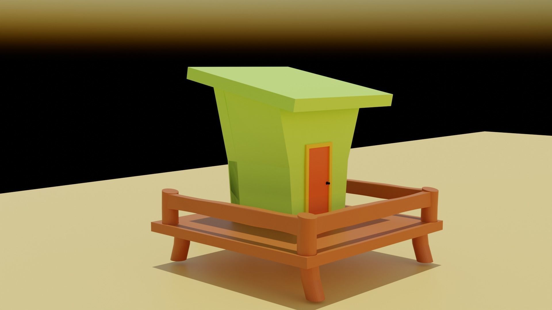 Beach House Restaurent 3D model_2