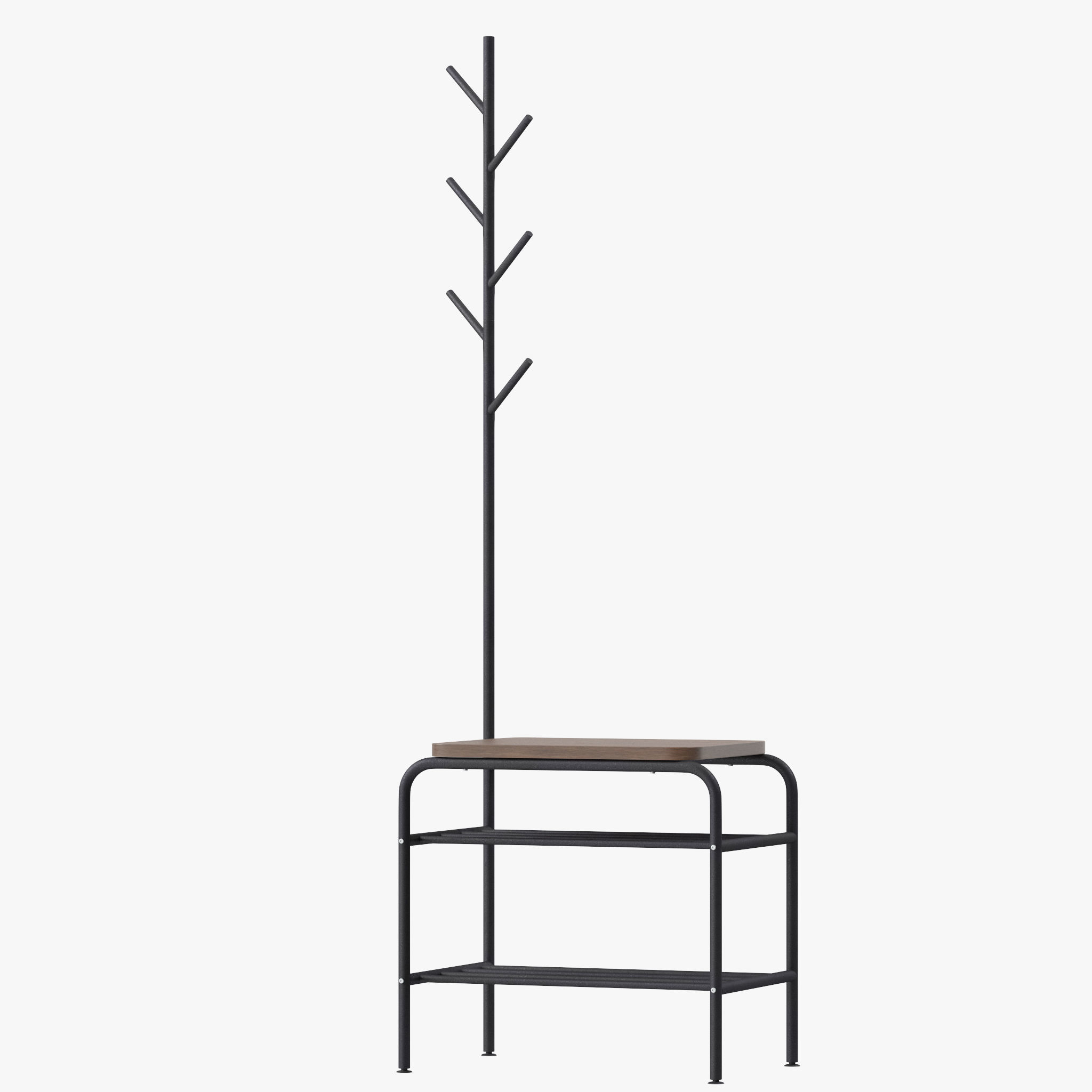 Industrial Style Coat Rack 3D model CGTrader