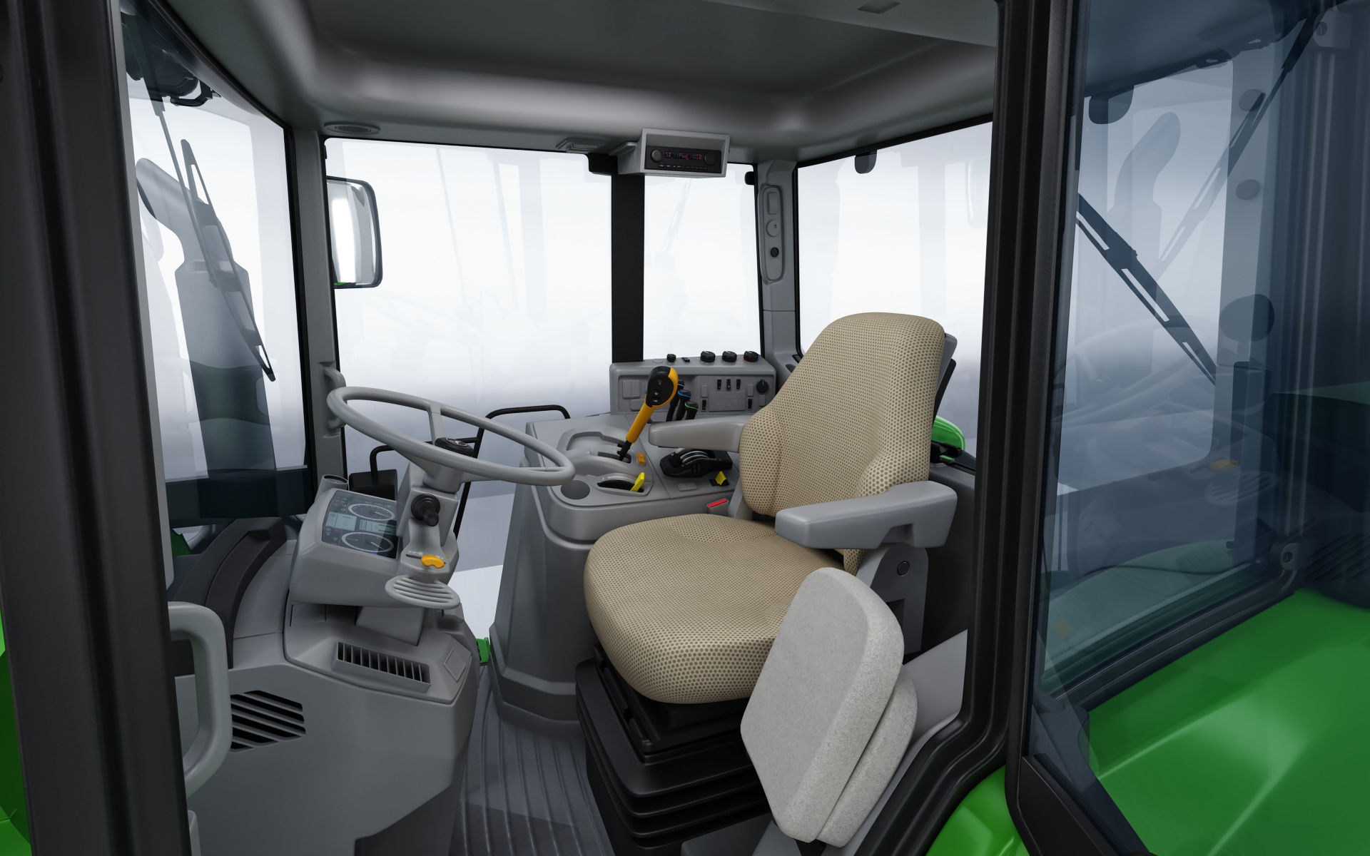 Tractor John Deere 6195M Utility with Loader 3D model_28