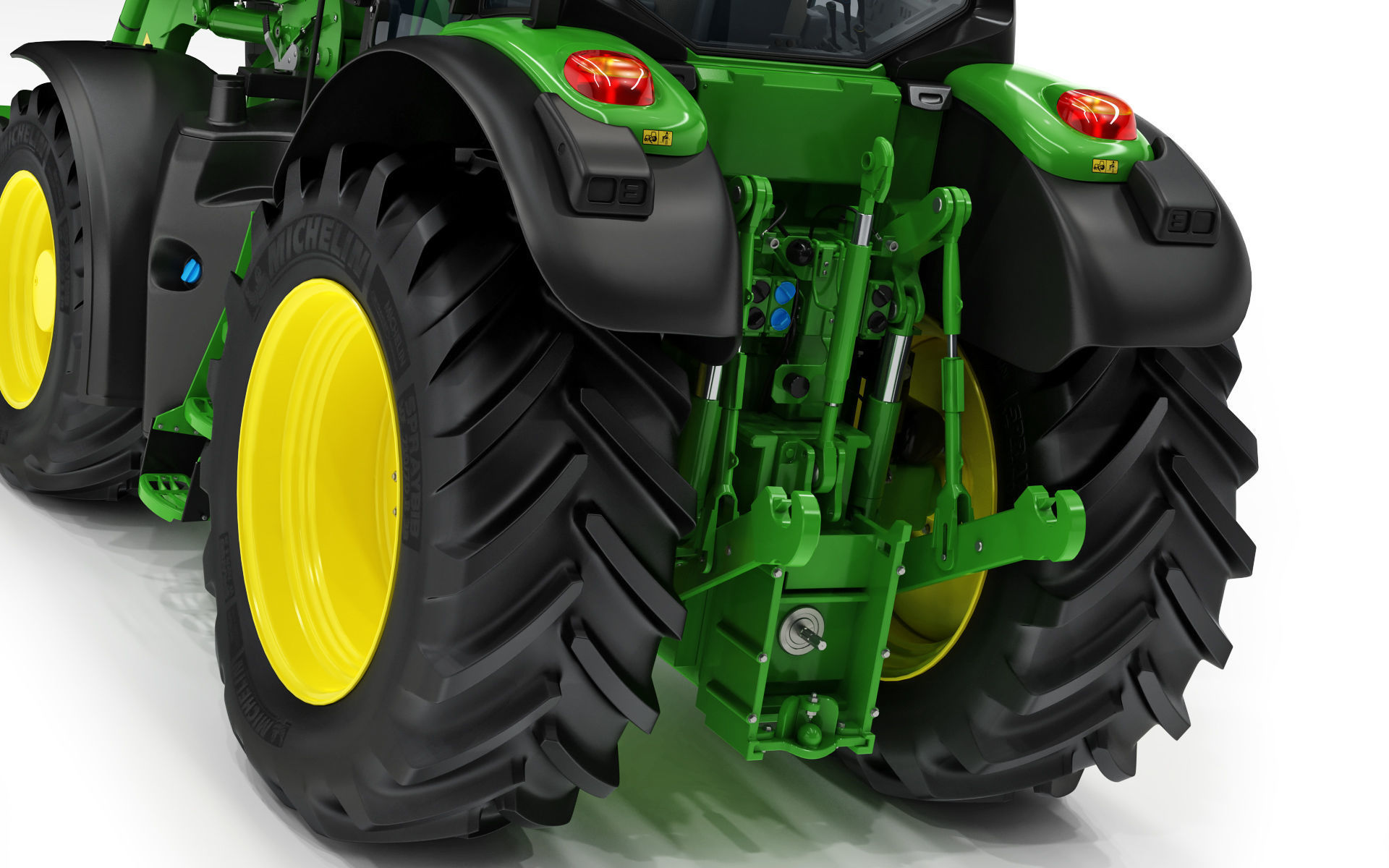 Tractor John Deere 6195M Utility with Loader 3D model_27