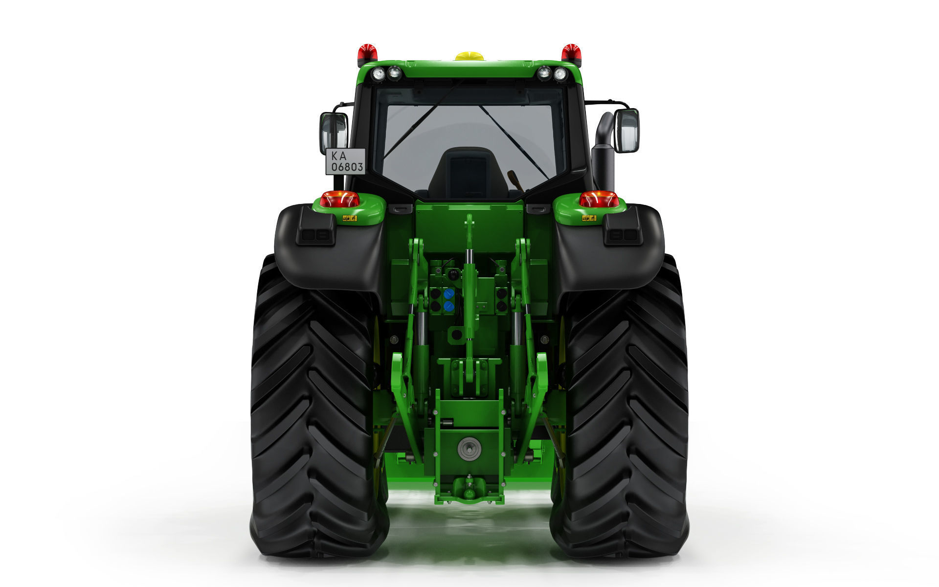 Tractor John Deere 6195M Utility with Loader 3D model_11