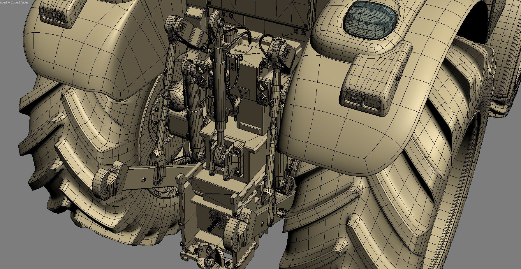 Tractor John Deere 6195M Utility with Loader 3D model_45