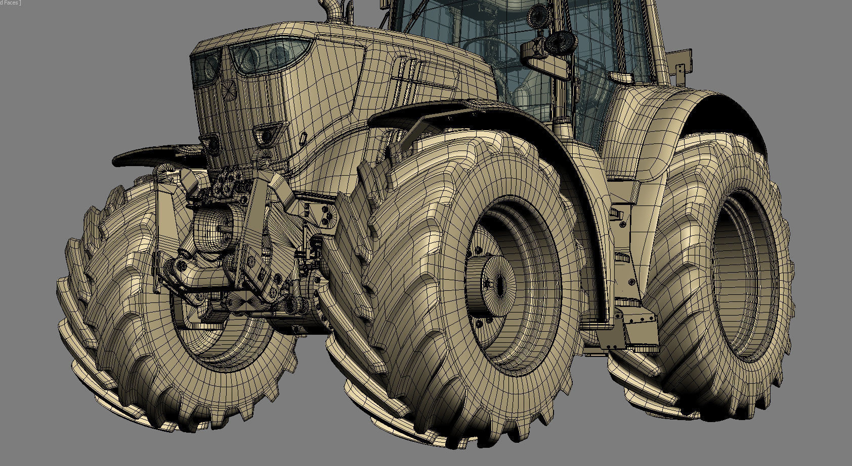 Tractor John Deere 6195M Utility with Loader 3D model_41