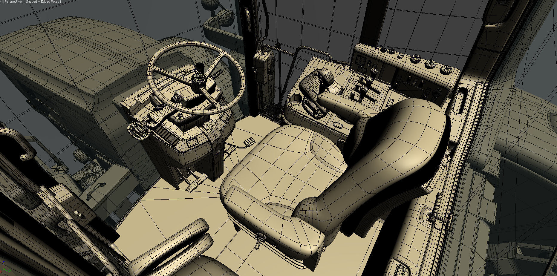 Tractor John Deere 6195M Utility with Loader 3D model_49