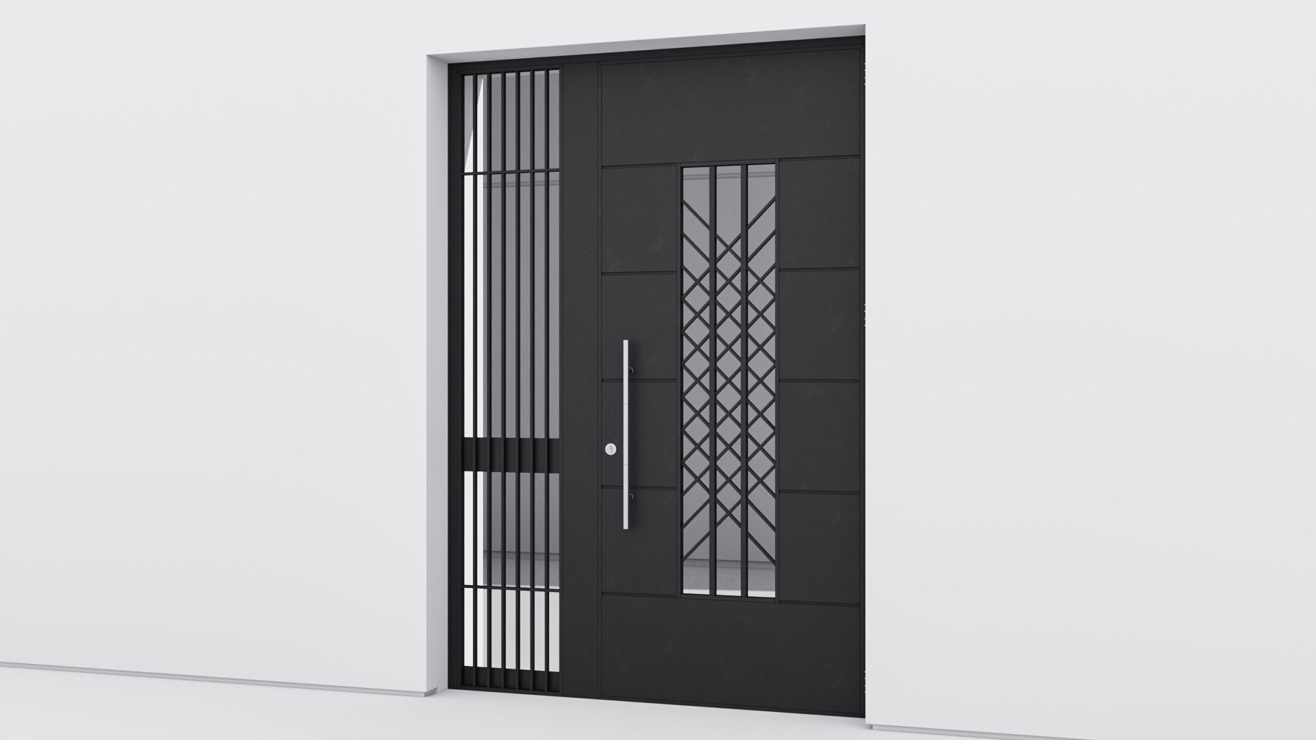 Aluminium door 192 3D model_2