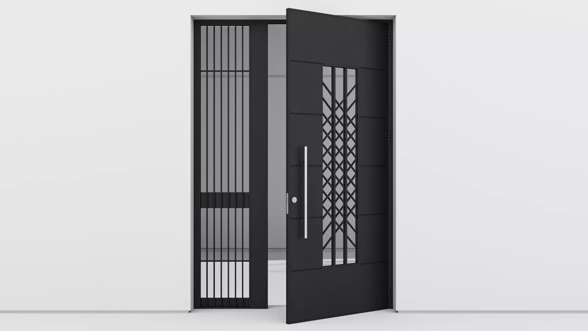 Aluminium door 192 3D model_0