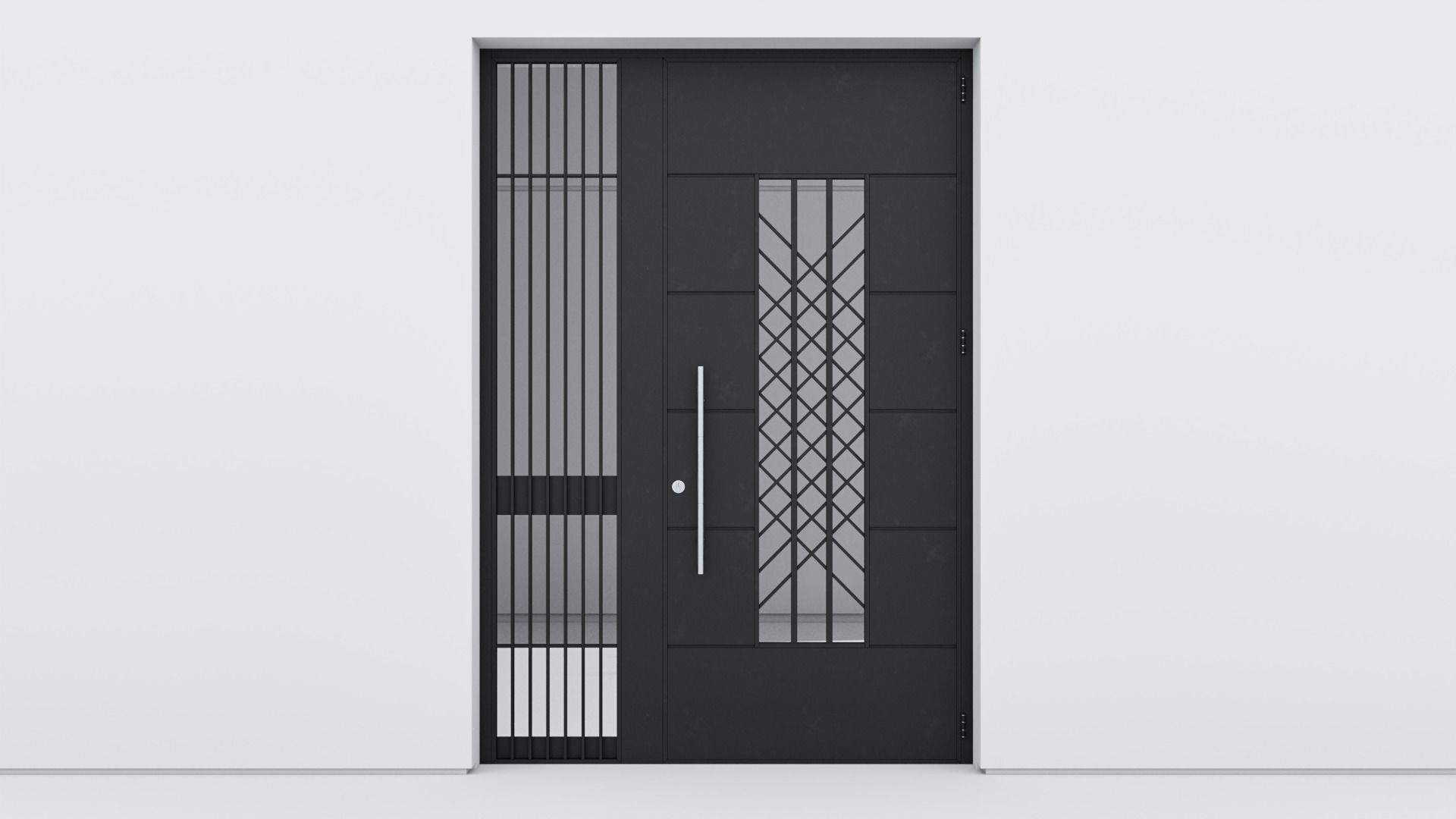 Aluminium door 192 3D model_1