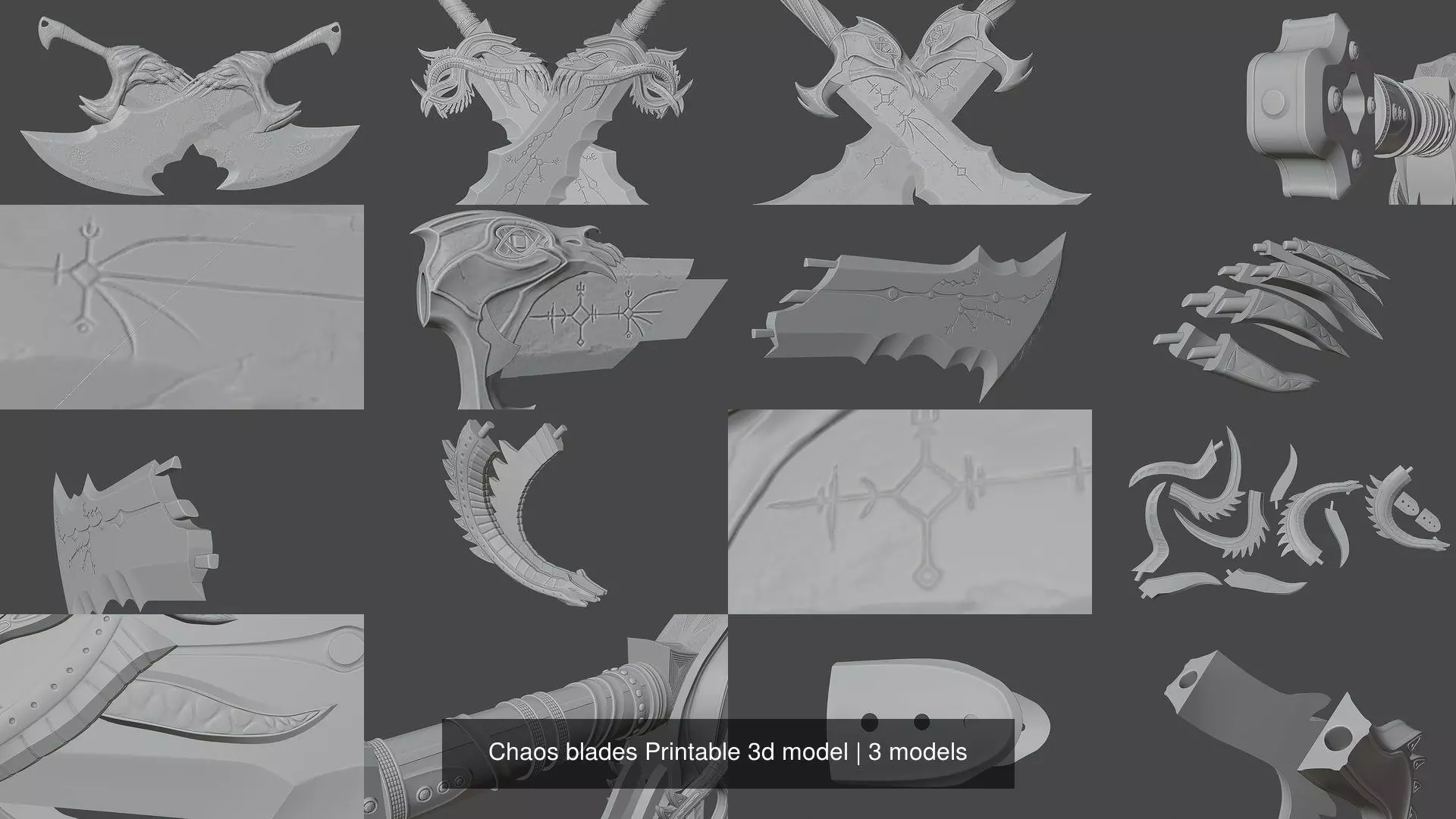 Chaos blades Printable 3d model 3D Model Collection_1