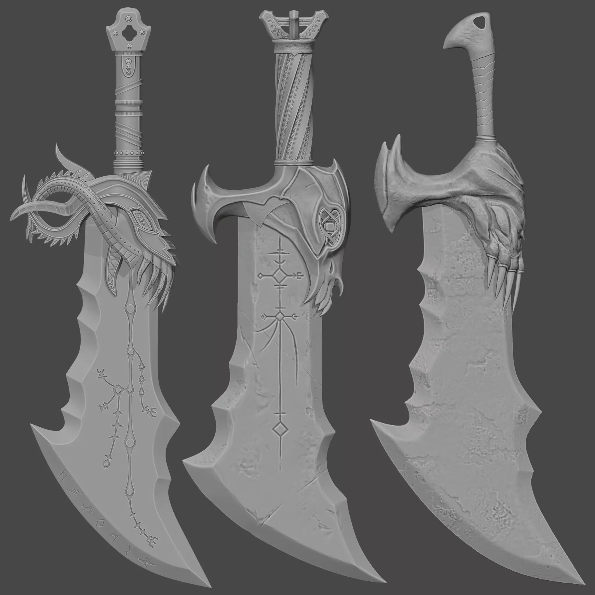 Chaos blades Printable 3d model 3D Model Collection_0