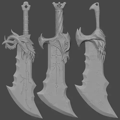 Chaos blades Printable 3d model 3D Model Collection