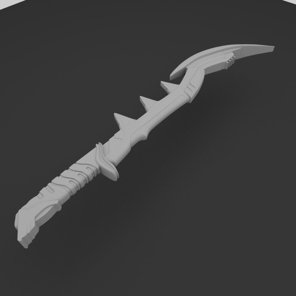 3D Sword model Low-poly 3D model_1