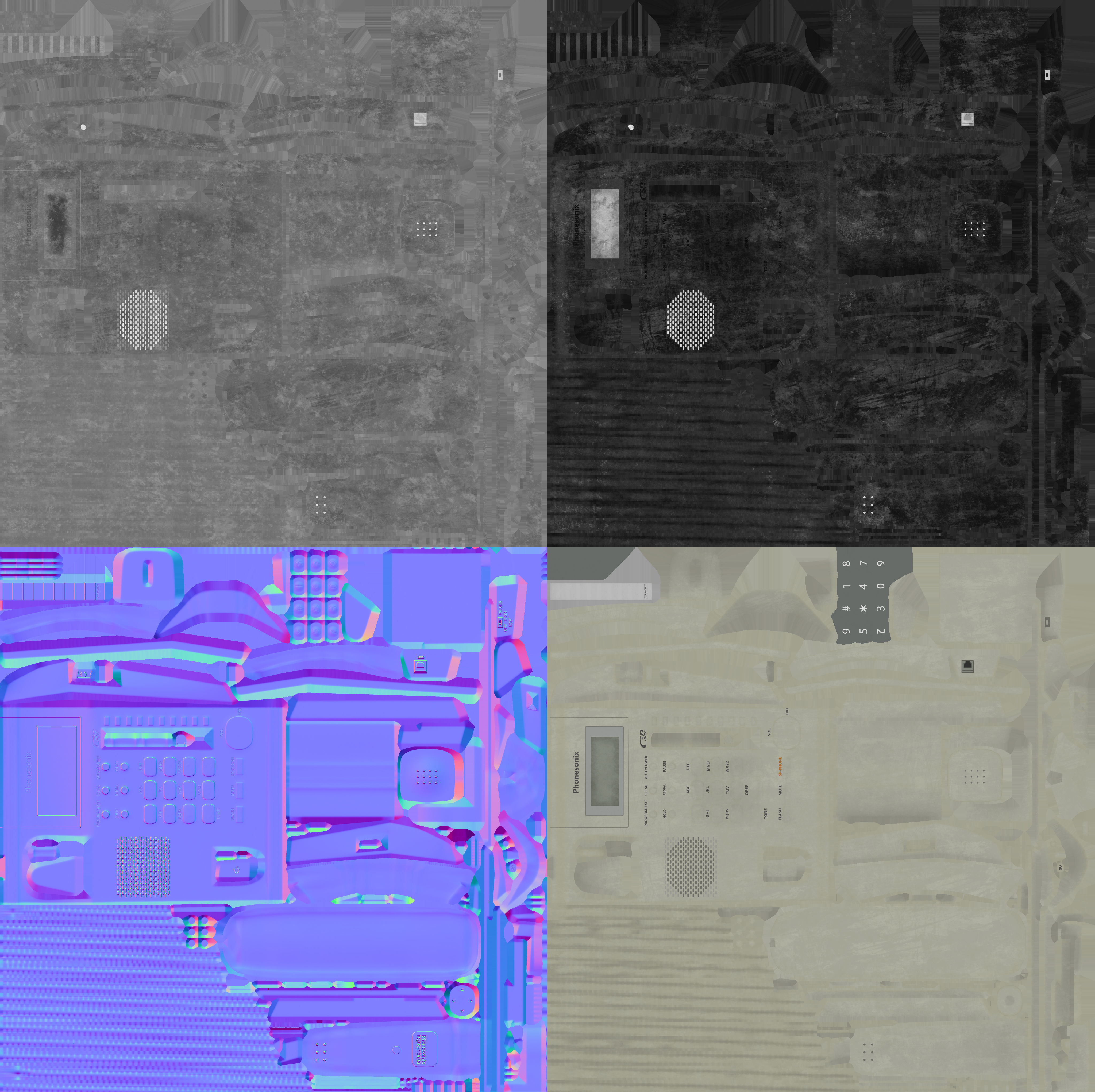 Telephone Low-poly 3D model_16