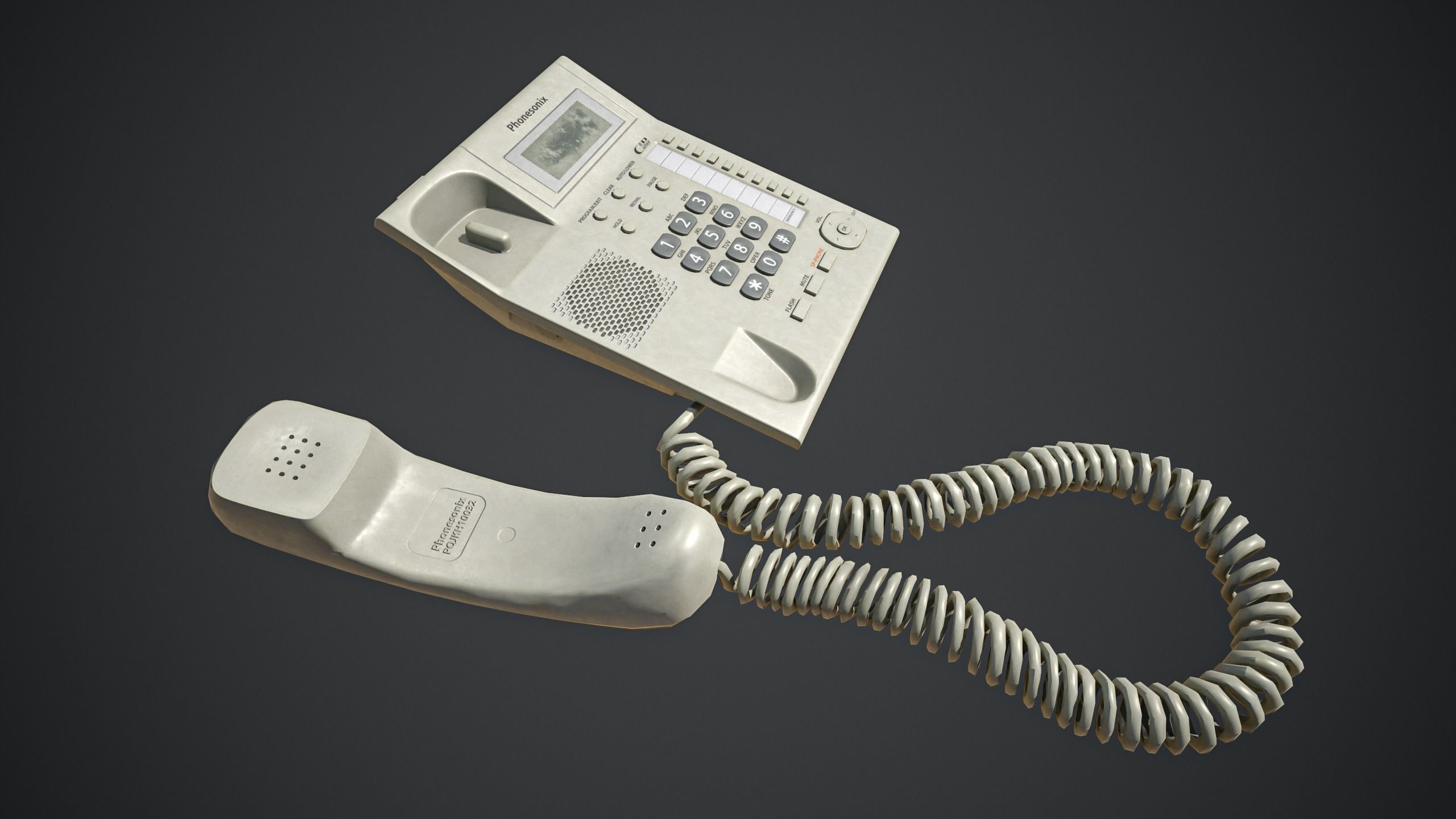 Telephone Low-poly 3D model_2